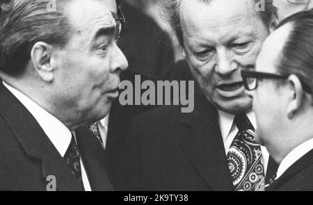 La visite du chef d'Etat et chef du parti soviétique Leonid Brejnev à Bonn du 18-22 au 28 mai 1973 a été un pas vers l'apaisement des tensions dans l'est-Ouest Banque D'Images