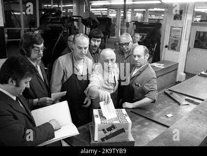 In the collective bargaining dispute in the printing industry, the trade union IG Druck und Papier called on its members to take a ballot in Dortmund Stock Photo