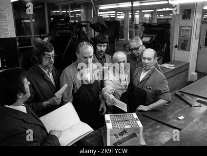 In the collective bargaining dispute in the printing industry, the trade union IG Druck und Papier called on its members to take a ballot in Dortmund Stock Photo