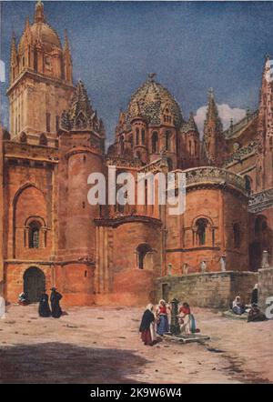 L'ancienne cathédrale, Salamanque, Espagne, par William Wiehe Collins 1909 imprimé Banque D'Images