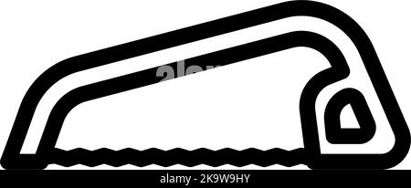 illustration vectorielle de l'icône de la ligne de scie coupée en arc Illustration de Vecteur