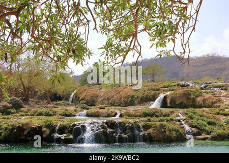 Chutes d'eau de Darbat, Salalah, Oman Banque D'Images