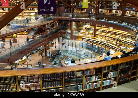 Bibliothèque de préfectures d'Ishikawa à Kanazawa, Japon. Banque D'Images