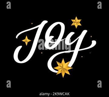 Vecteur de texte Joy écrit avec une typographie élégante Illustration de Vecteur