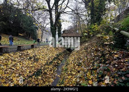 Prague, République tchèque. 30th octobre 2022. Le château de Prague a ouvert toute la Moat au public pour le week-end, photographié dimanche, 30 octobre 2022. Sur la photo est vu Brusnice stream. Crédit : Katerina Sulova/CTK photo/Alamy Live News Banque D'Images