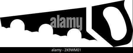 illustration vectorielle d'icône de glyphe de scie à main en bois humide Illustration de Vecteur