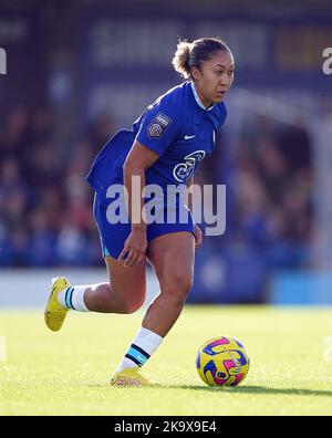 Lauren James de Chelsea lors du match de la Barclays Women's Super League à Kingsmeadow, Londres. Date de la photo: Dimanche 30 octobre 2022. Banque D'Images