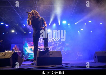 29 octobre 2022, Lucques, Lucques, Italie: Rhapsody of Fire se produire en direct à Lucques Comics and Games 2022. (Credit image: © Stefano Dalle Luche/Pacific Press via ZUMA Press Wire) Banque D'Images