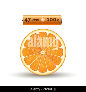 Info énergie fruits orange Illustration de Vecteur