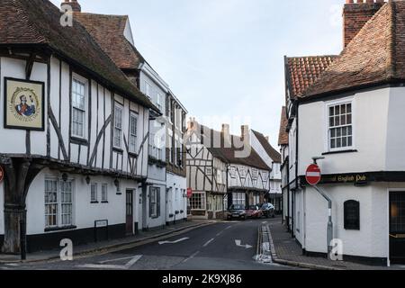 Strand Street, Sandwich, kent, Royaume-Uni Banque D'Images