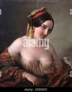 Jakab Marastoni: Femme grecque (1845) Banque D'Images