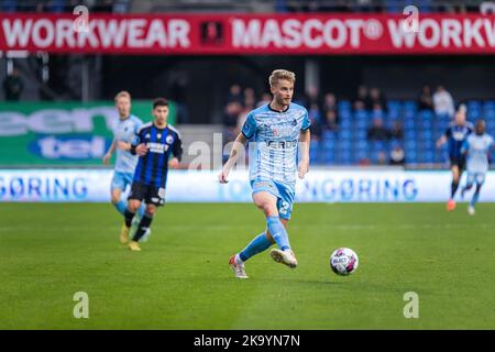 Randers, Danemark. 29th, octobre 2022. Simon graves (2) du Randers FC vu lors du match Superliga de 3F entre Randers FC et le FC Copenhagen au parc Cepheus de Randers. (Crédit photo: Gonzales photo - Balazs Popal). Banque D'Images