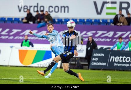Randers, Danemark. 29th, octobre 2022. Jakob Ankersen (9) du Randers FC vu lors du match Superliga de 3F entre Randers FC et le FC Copenhague au parc Cepheus de Randers. (Crédit photo: Gonzales photo - Balazs Popal). Banque D'Images