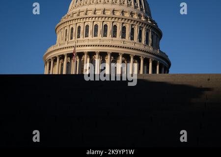 Washington, États-Unis. 30th octobre 2022. Une vue générale du bâtiment du Capitole des États-Unis, à Washington, DC, le dimanche, 30 octobre, 2022. (Graeme Sloan/Sipa USA) Credit: SIPA USA/Alay Live News Banque D'Images