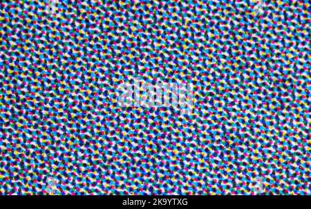 structure du papier sous l'impression offset du microscope Banque D'Images
