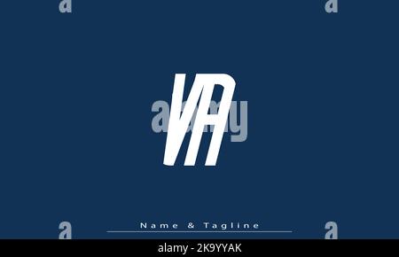 Lettres de l'alphabet initiales Monogram logo va , AV Illustration de Vecteur