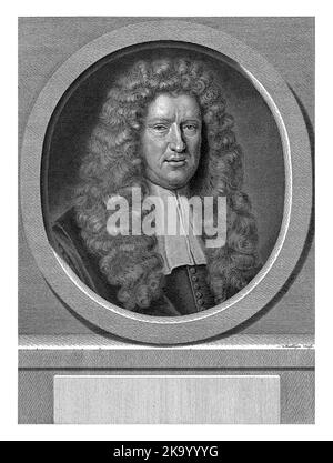 Portrait d'Abraham Johannes Kuffeler avec bef blanc. Banque D'Images