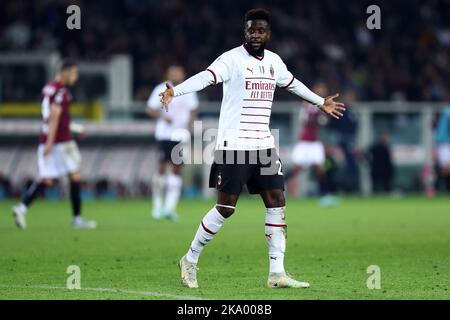 Turin, Italie. 30th octobre 2022. Divock Origi de l'AC Milan gestes pendant la série Un match entre Torino FC et AC Milan au Stadio Olimpico sur 30 octobre 2022 à Turin, Italie . Credit: Marco Canoniero / Alamy Live News Banque D'Images