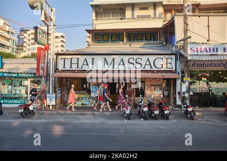 Massage thaïlandais Pattaya Thaïlande Banque D'Images