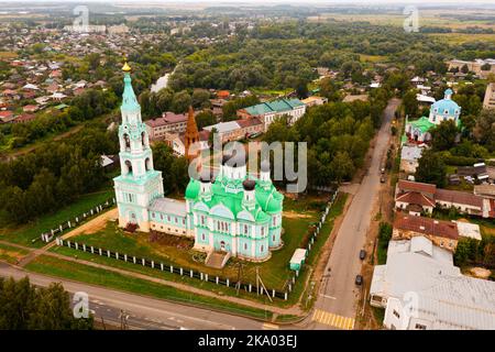 Église de la Trinité à Yaransk, Russie, vue aérienne Banque D'Images