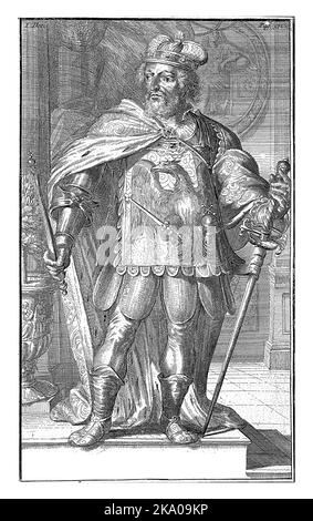 Portrait d'Hendrik IV à partir d'une série de portraits dans l'Histoire des Eglises et des hérétiques du début du Nouveau Testament à l'année de notre Seigneur Banque D'Images