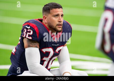 Houston, Texas, États-Unis. 30th octobre 2022. Houston Texans linebacker Garret wallow (32) lors d'un match entre les Tennessee Titans et les Houston Texans à Houston, TX. Trask Smith/CSM/Alamy Live News Banque D'Images