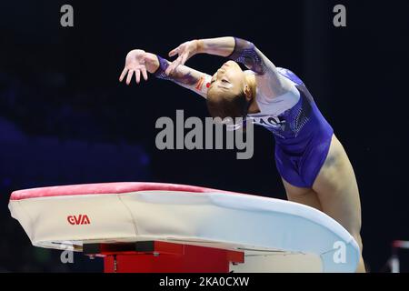 M&S Bank Arena, Liverpool, Royaume-Uni. 30th octobre 2022. Kokoro Fukasawa (JPN), 30 OCTOBRE 2022 - gymnastique artistique : FIG Championnat du monde de gymnastique artistique Liverpool 2022 Women's qualification Vault à M&S Bank Arena, Liverpool, Royaume-Uni. Credit: YUTAKA/AFLO SPORT/Alay Live News Banque D'Images