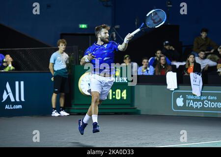 Paris, France. 30th octobre 2022. Corentin Moutet de France lors du Rolex Paris Masters, ATP Masters 1000 tennis Tournament, sur 30 octobre 2022 au Accor Arena de Paris, France. Photo de Victor Joly/ABACAPRESS.COM crédit: Victor Joly/Alay Live News Banque D'Images