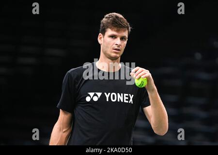 Paris, France. 30th octobre 2022. Hubert Hurkacz de Pologne lors du Rolex Paris Masters, ATP Masters 1000 tennis Tournament, sur 30 octobre 2022 au Accor Arena de Paris, France. Photo de Victor Joly/ABACAPRESS.COM crédit: Victor Joly/Alay Live News Banque D'Images