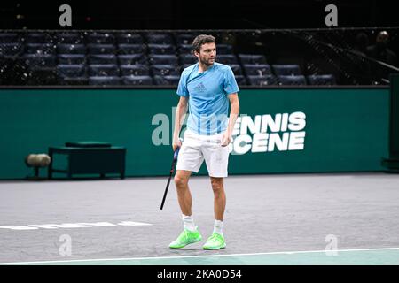Paris, France. 30th octobre 2022. Gilles Simon de France pendant le Rolex Paris Masters, ATP Masters 1000 tennis Tournament, sur 30 octobre 2022 au Accor Arena de Paris, France. Photo de Victor Joly/ABACAPRESS.COM crédit: Victor Joly/Alay Live News Banque D'Images
