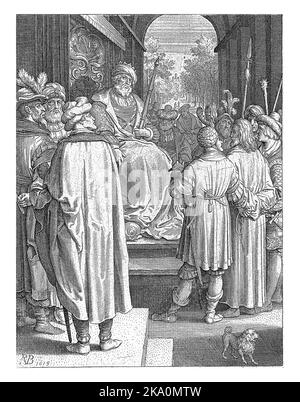 Christ avant Pilate, Nicolaes de Bruyn, 1619 Banque D'Images