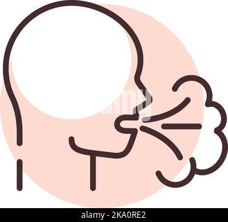 Allergie saisonnière, illustration ou icône, vecteur sur fond blanc. Illustration de Vecteur