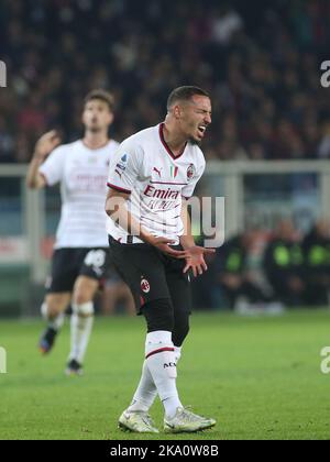 Turin, Italie. 30th octobre 2022. Ismael Bennacer (AC Milan) déçu pendant le FC de Turin vs AC Milan, football italien série A match à Turin, Italie, 30 octobre 2022 crédit: Agence de photo indépendante / Alamy Live News Banque D'Images