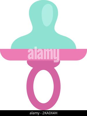 Sucette d'enfance, illustration ou icône, vecteur sur fond blanc. Illustration de Vecteur