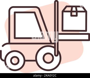 Parcle, illustration ou icône de livraison, vecteur sur fond blanc. Illustration de Vecteur