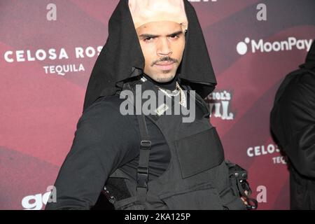 LOS ANGELES, CA - le 29 OCTOBRE 2022 : le chanteur Chris Brown assiste à la fête annuelle d'Halloween CARN*EVIL sur 29 octobre 2022 à Los Angeles, Californie Banque D'Images
