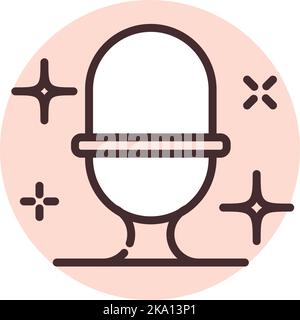 Toilettes de purification, illustration ou icône, vecteur sur fond blanc. Illustration de Vecteur