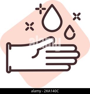 Latex de purification, illustration ou icône, vecteur sur fond blanc. Illustration de Vecteur
