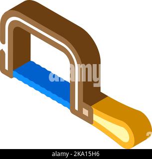 illustration du vecteur d'icône isométrique de la scie d'adaptation Illustration de Vecteur