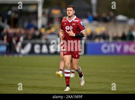 Barnett, Royaume-Uni. 30th octobre 2022. Rugby, premier ministre. Saracens V sale Sharks. Stade Stone X. Barnett. Sam James (Vente) pendant le match de rugby Saracens V sale Sharks Gallagher Premiership. Credit: Sport en images/Alamy Live News Banque D'Images