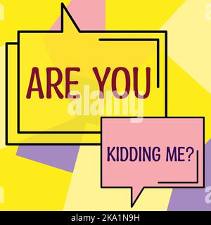 Inspiration montrant le signe sont vous me plaisantez question. Vitrine d'affaires insuffler la vie à une marque un dessin de conception de contenu attrayant de certains Comic Banque D'Images