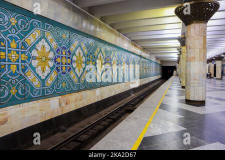 Station de métro Pakthakor. Tachkent, Ouzbékistan Banque D'Images