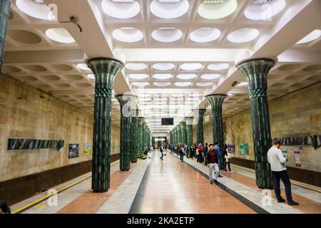 Station de métro Gaphura Gulyama. Tachkent, Ouzbékistan Banque D'Images