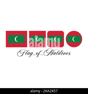 Pavillon de Maldives Illustration de Vecteur