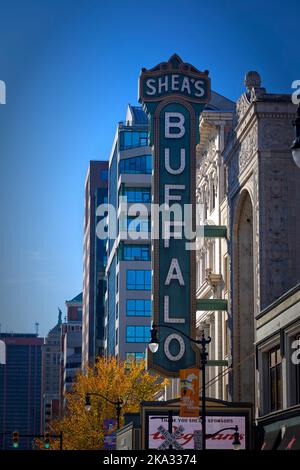 Shea's Theatre signe Buffalo New York, États-Unis Banque D'Images