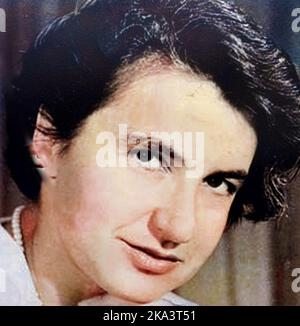 ROSALIND FRANKLIN (1920-1958) chimiste anglais et cristallographe à rayons X qui ont contribué à la compréhension de l'ADN Banque D'Images