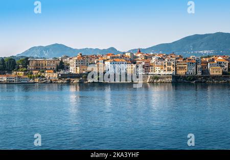 Corfou, Grèce. Vue panoramique sur la ville. Banque D'Images