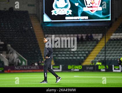 Exeter City Forward Sam Nombe (10) arrive pendant le match Sky Bet League 1 Plymouth Argyle vs Exeter City à Home Park, Plymouth, Royaume-Uni, 31st octobre 2022 (photo de Stanley Kasala/News Images) Banque D'Images