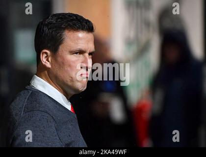 Plymouth, Royaume-Uni. 31st octobre 2022. Kevin Nicholson, directeur de la ville d'Exeter (m) arrive lors du match Sky Bet League 1 Plymouth Argyle vs Exeter City à Home Park, Plymouth, Royaume-Uni, 31st octobre 2022 (photo de Stanley Kasala/News Images) à Plymouth, Royaume-Uni, le 10/31/2022. (Photo de Stanley Kasala/News Images/Sipa USA) crédit: SIPA USA/Alay Live News Banque D'Images