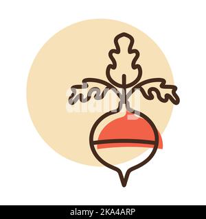 Icône de vecteur de conception isolé rutabaga ou swede navet. Signe légume. Symbole graphique pour le site Web de la nourriture et des boissons, la conception d'applications, les applications mobiles et l'impression de moi Illustration de Vecteur